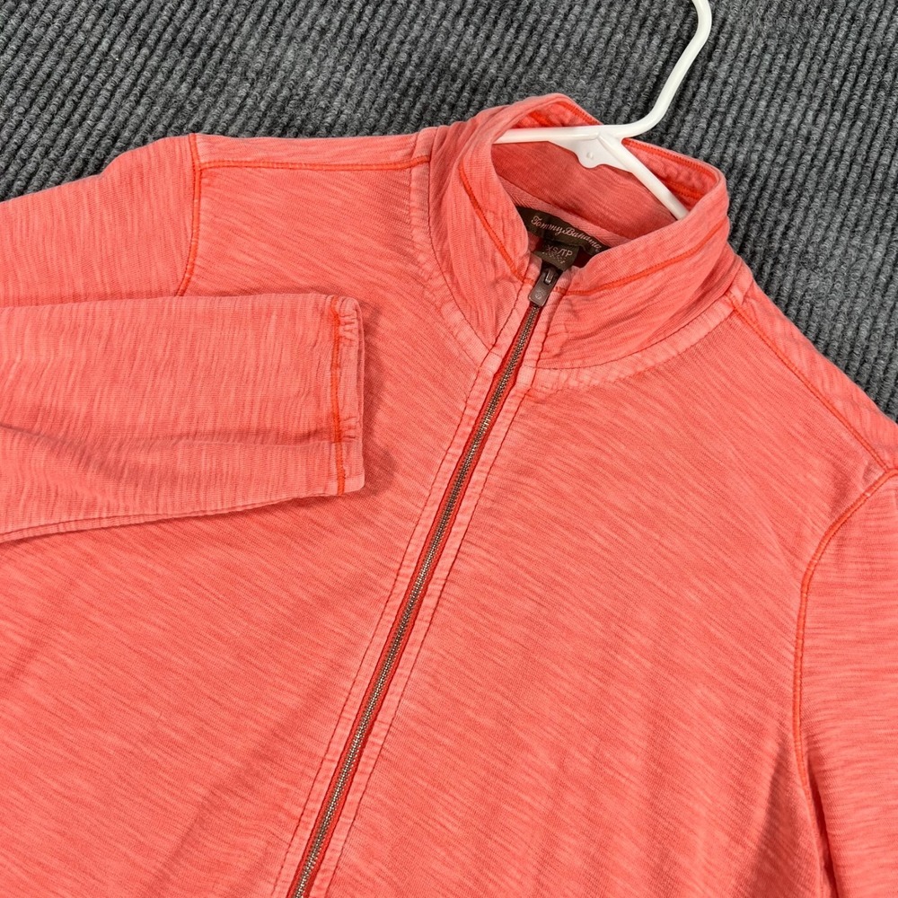 Tommy Bahama Jacket Womens XS Extra Small Pink Long Sleeve Mock Neck Full Zip